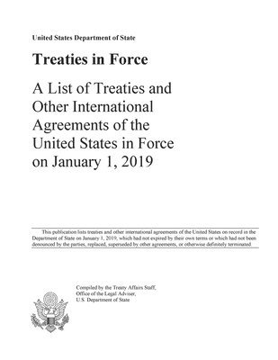 bokomslag Treaties in Force 2019