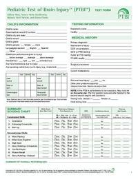 bokomslag Pediatric Test of Brain Injury