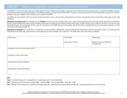 MEISR Forms 1