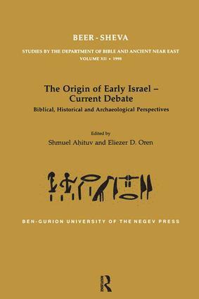 The Origin of Early Israel-Current Debate 1