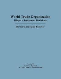 bokomslag WTO Dispute Settlement Decisions