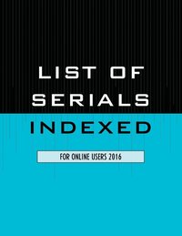 bokomslag List of Serials Indexed for Online Users 2016