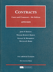 bokomslag Appendix to Contracts, Cases and Comment