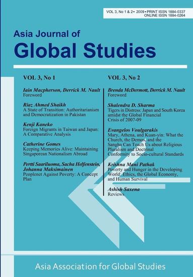 Derrick M Nault - Asia Journal of Global Studies, Häftad