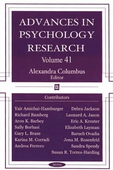 bokomslag Advances in Psychology Research