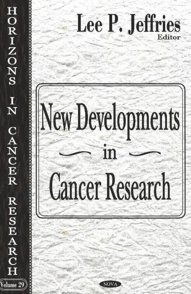 Lee P Jeffries - New Developments in Cancer Research, Inbunden