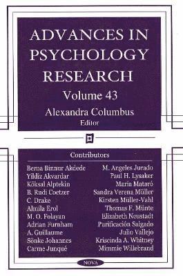 bokomslag Advances in Psychology Research