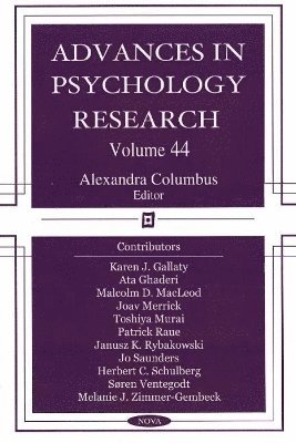 bokomslag Advances in Psychology Research