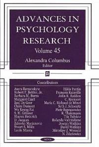 bokomslag Advances in Psychology Research