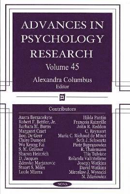 bokomslag Advances in Psychology Research