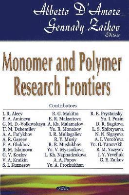 bokomslag Monomer & Polymer Research Frontiers