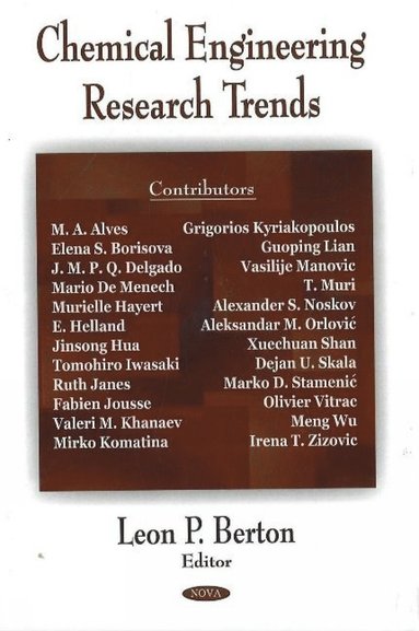 bokomslag Chemical Engineering Research Trends