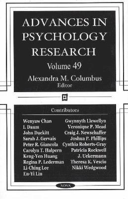 bokomslag Advances in Psychology Research