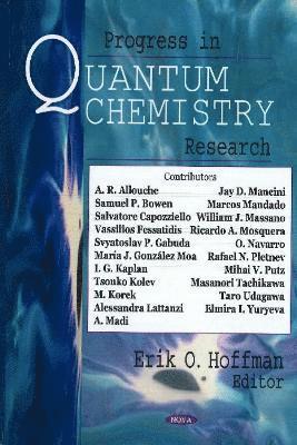 bokomslag Progress in Quantum Chemistry Research