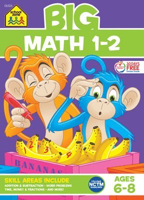 bokomslag School Zone Big Math 1-2 Workbook