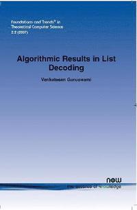 bokomslag ALGORITHMIC RESULTS IN LIST DECODING