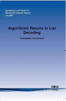 bokomslag ALGORITHMIC RESULTS IN LIST DECODING