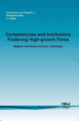 bokomslag Competencies and Institutions Fostering High-Growth Firms