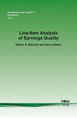 bokomslag Line-item Analysis of Earnings Quality