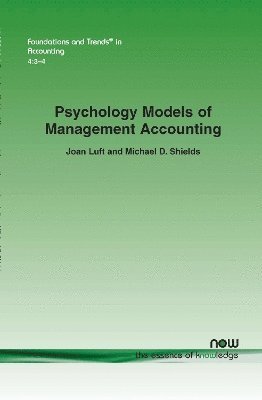 bokomslag Psychology Models of Management Accounting