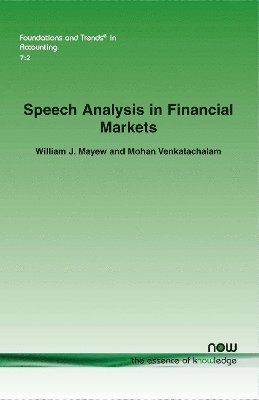 bokomslag Speech Analysis in Financial Markets