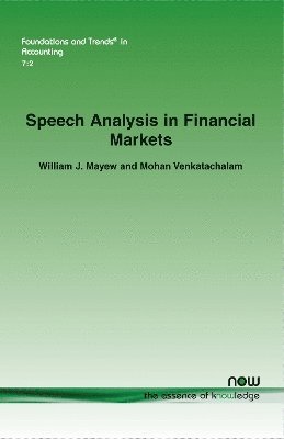 Speech Analysis in Financial Markets 1