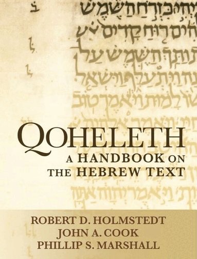 Robert D. Holmstedt, John A. Cook, Phillip S. Marshall - Qoheleth, Häftad