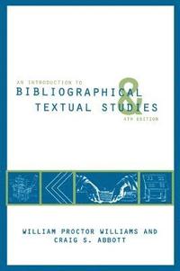 bokomslag An Introduction to Bibliographical and Textual Studies
