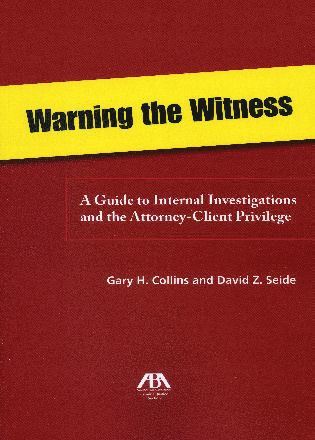 Gary Collins, David Seide - Warning the Witness, Häftad