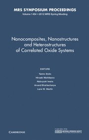 bokomslag Nanocomposites, Nanostructures and Heterostructures of Correlated Oxide Systems: Volume 1454