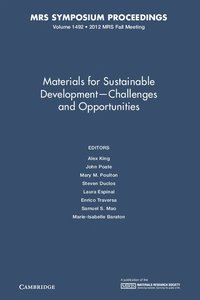 bokomslag Materials for Sustainable Development - Challenges and Opportunities: Volume 1492