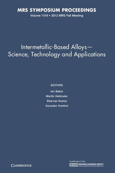 bokomslag Intermetallic-Based Alloys - Science, Technology and Applications