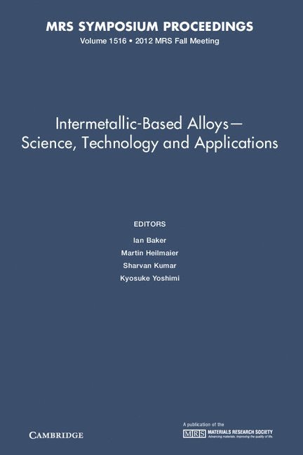 Intermetallic-Based Alloys - Science, Technology and Applications 1