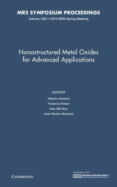 Nanostructured Metal Oxides for Advanced Applications: Volume 1552 1