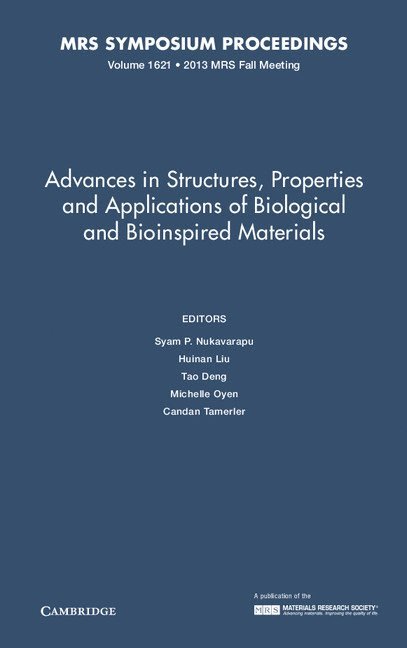 Advances in Structures, Properties and Applications of Biological and Bioinspired Materials: Volume 1621 1