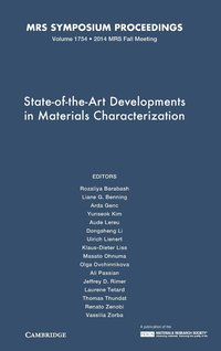 bokomslag State-Of-The-Art Developments in Materials Characterization: Volume 1754