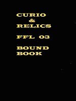 bokomslag Curio & Relics FFL 03 Bound Book