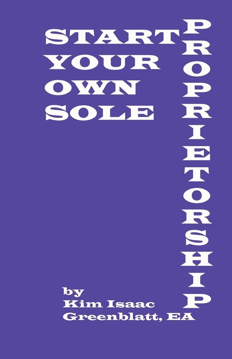 Start Your Own Sole Proprietorship 1
