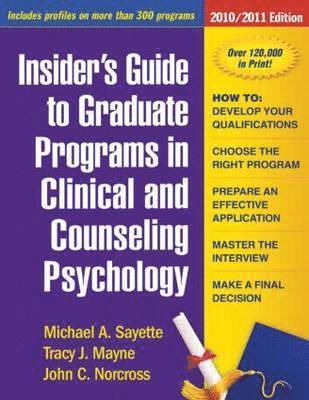 bokomslag Insider's Guide to Graduate Programs in Clinical and Counseling Psychology