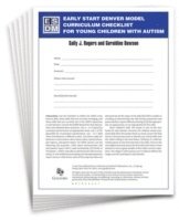 Early Start Denver Model Curriculum Checklist for Young Children with Autism, Set of 15 Checklists, Each a 16-Page Two-Color Booklet 1