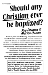 Should any Christian ever be Baptized? 1