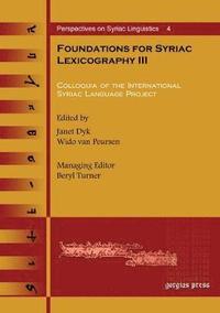 bokomslag Foundations for Syriac Lexicography III