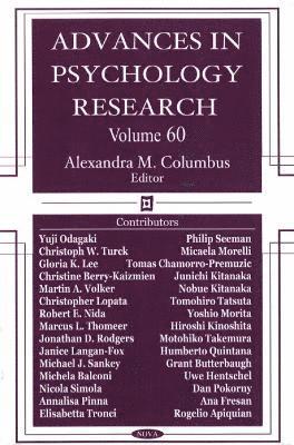 bokomslag Advances in Psychology Research