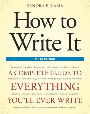 bokomslag How to Write It, Third Edition