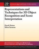 Derek Hoiem, Silvio Savarese - Representations and Techniques for 3D Object Recognition and Scene Interpretation, Häftad