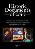 CQ Press - Historic Documents of 2010, Inbunden