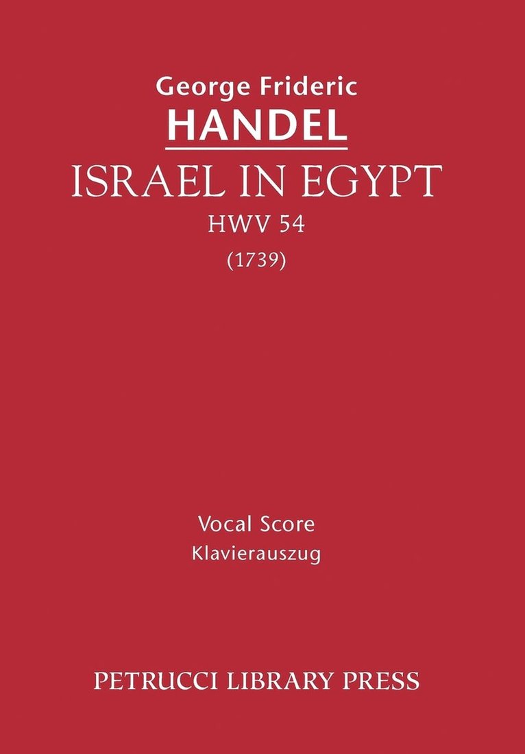 Israel in Egypt, HWV 54 1