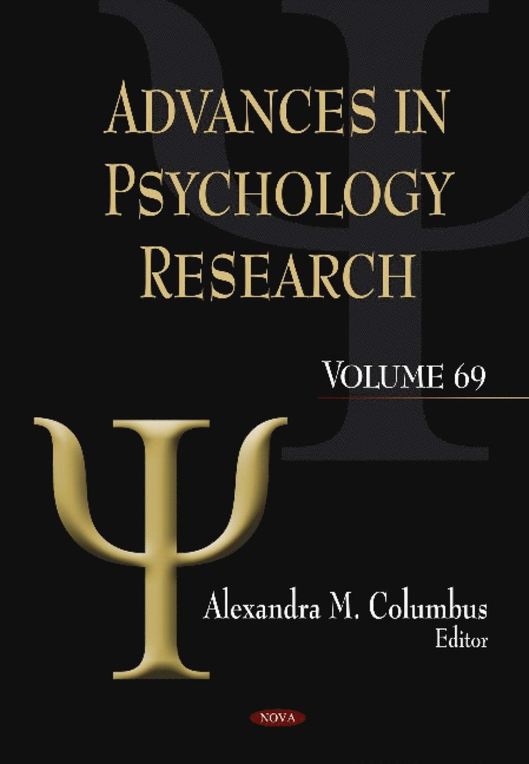 Alexandra M Columbus - Advances in Psychology Research, Inbunden