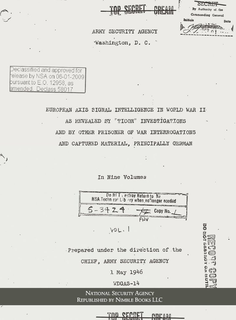 European Axis Signal Intelligence in World War II 1