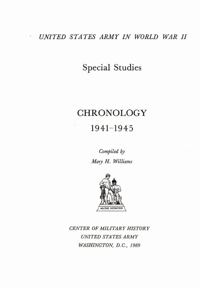 Chronology of the U.S. Army in World War II 1